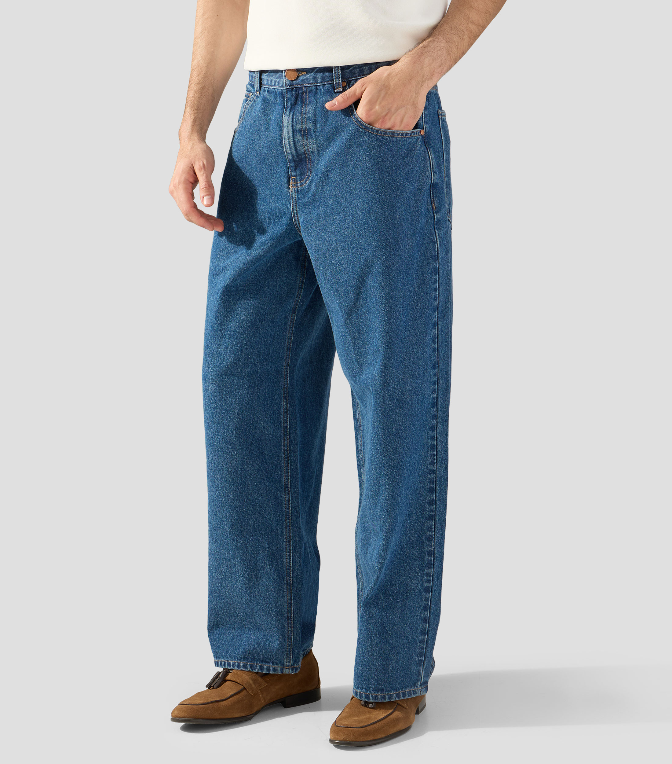 Jeans de corte amplio Hombre